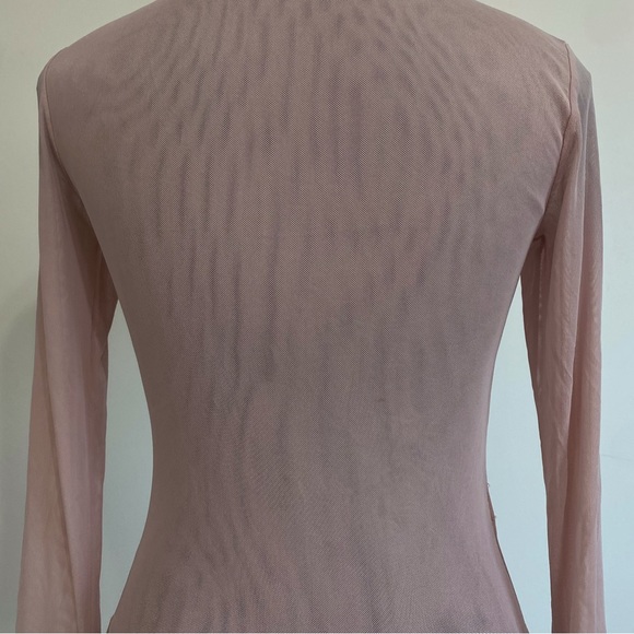 Bubblegum Pink Mesh Bodysuit - Picture 6 of 9